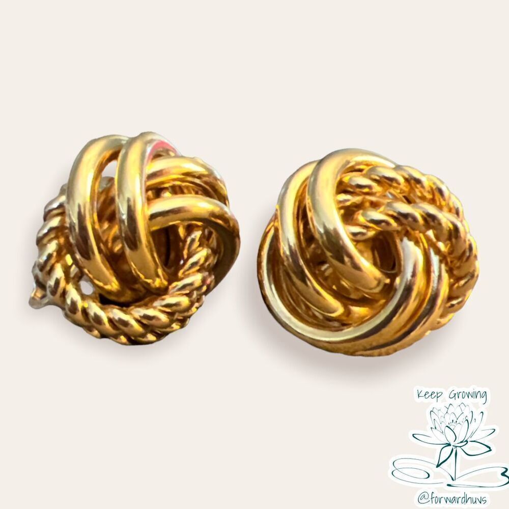 Napier Vintage Gold Tone Earrings